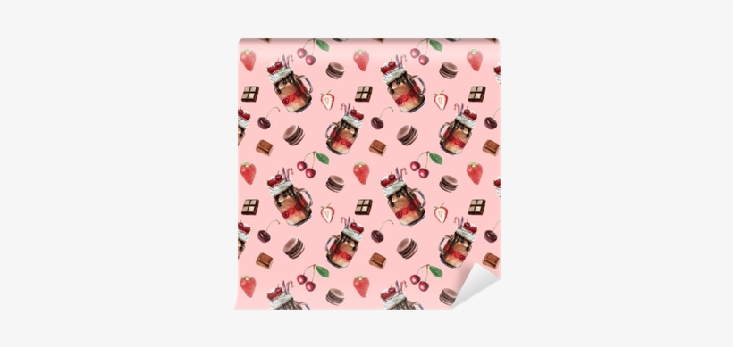 Watercolor Chocolate Shake Pattern Wallpaper • Pixers® - Sushi, transparent png download