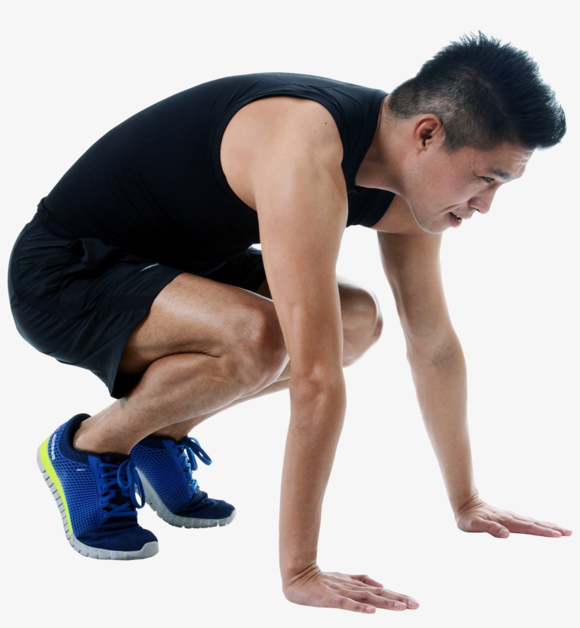 Young Athletic Man Starting Jogging Png Image - Man Jogging Png, transparent png download