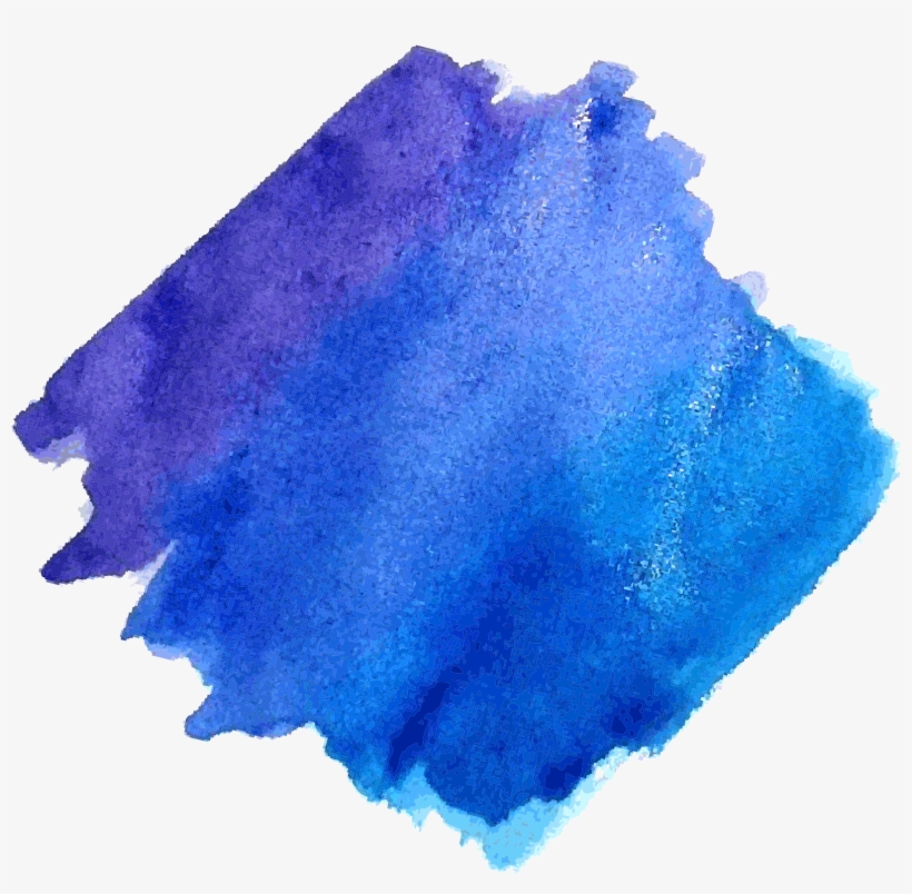 Watercolor Painting Texture - Blue Paint Smear Png, transparent png download