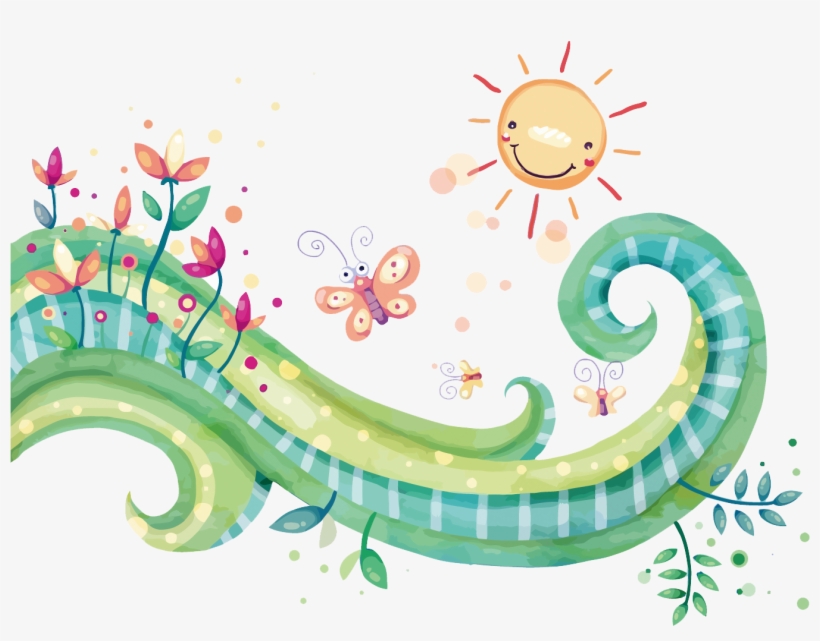 Vector Watercolor Tree Vine 1500*1050 - Illustration, transparent png download
