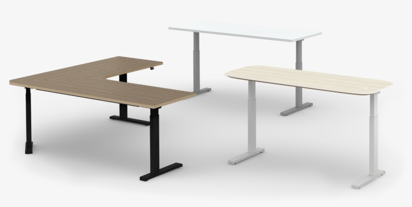 Seven Height Adjustable Desks - Corner Of Desk, transparent png download