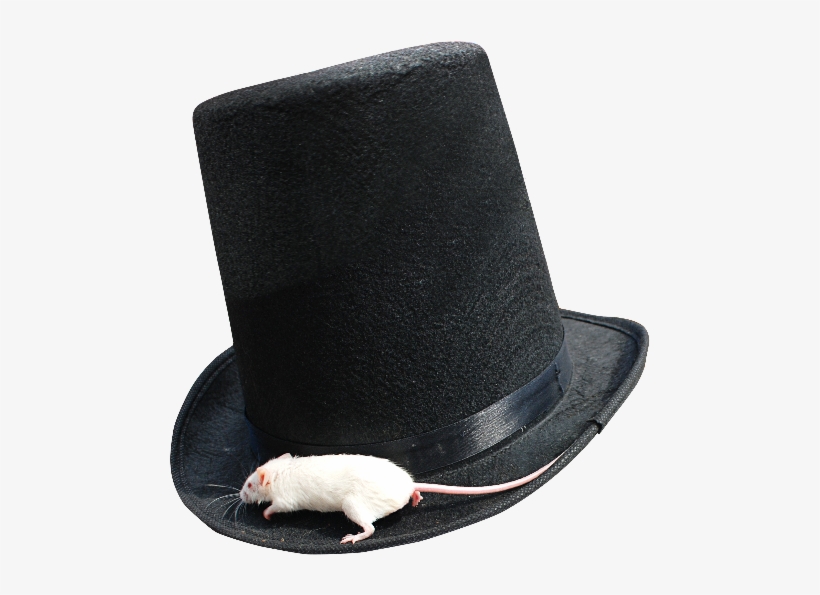 Magician Top Hat Png With White Mouse - Mouse, transparent png download