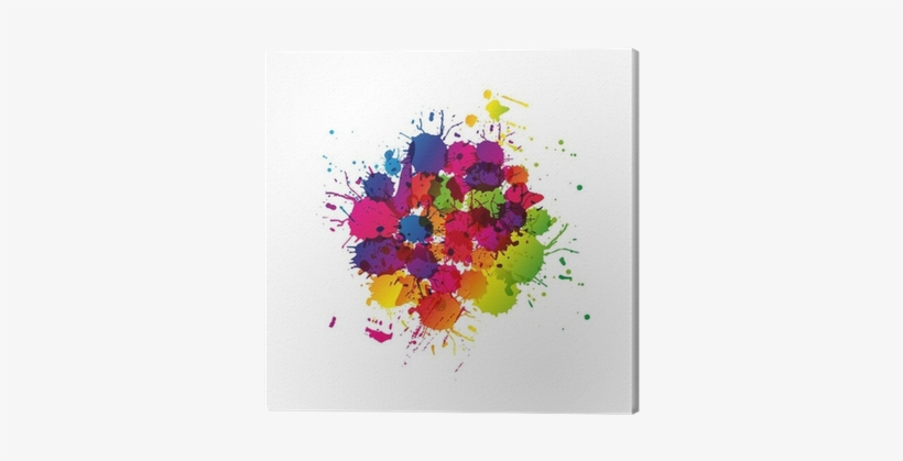 Colored Splashes In Abstract Shape Canvas Print • Pixers® - K Logo Splash, transparent png download
