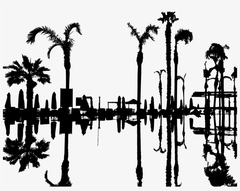 This Free Icons Png Design Of Palm Trees Reflection, transparent png download