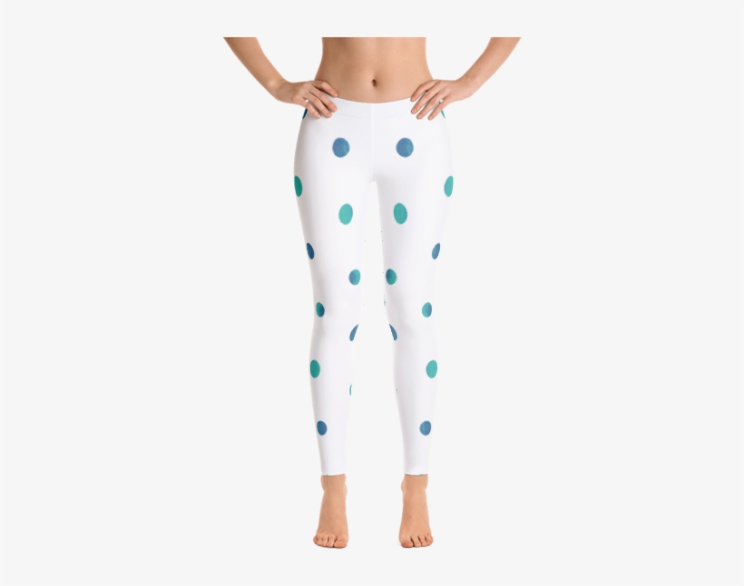 Watercolor Polka Dot Leggings - Imagineavalon Christmas Leggings, Christmas Clothing,, transparent png download