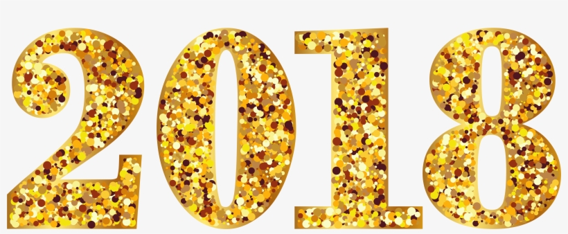 2018 Transparent Gold - 2018 Png Gold Glitter, transparent png download