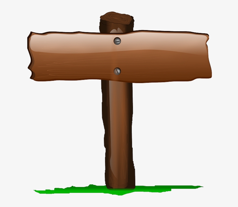 Sign, Signpost, Label, Brown, Wood, Glossy - Vector Wood Sign Png, transparent png download