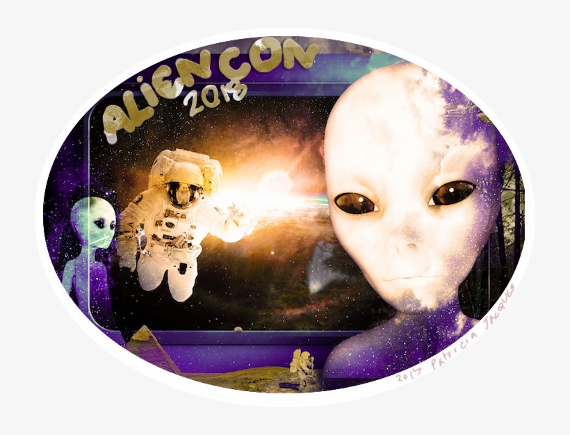 Alien Digital Collage Button Illustration - Top Trumps: Space [book], transparent png download