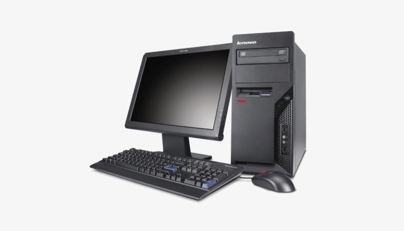 Desktop Computer Png Background Image - Lenovo Desktop Computer, transparent png download