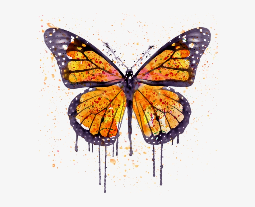 Bleed Area May Not Be Visible - Monarch Butterfly Mens Shirt, transparent png download