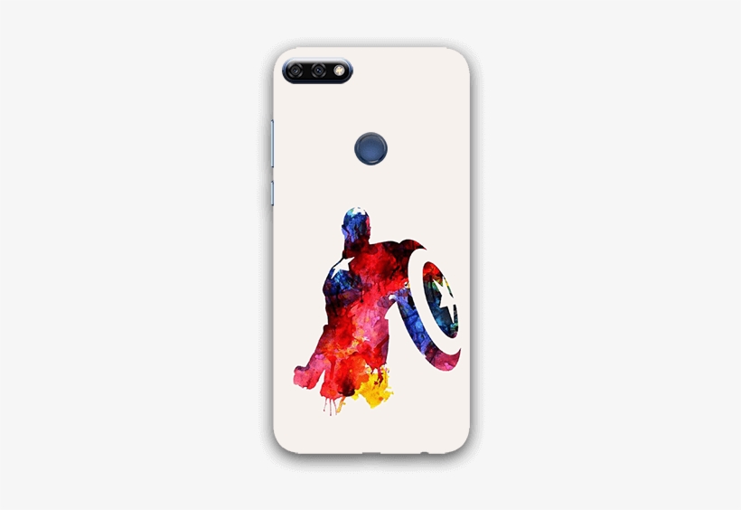Water Color Captain America Honor 7c Mobile Case - Captain America Water Paint, transparent png download