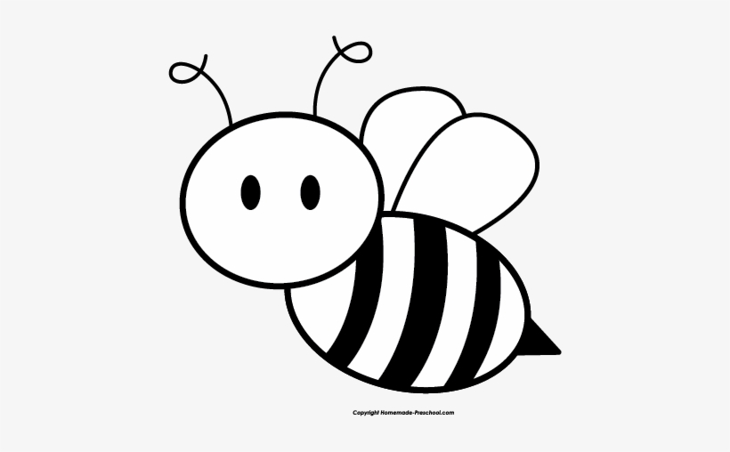 Halloween - Black And White Bee Clip Art, transparent png download