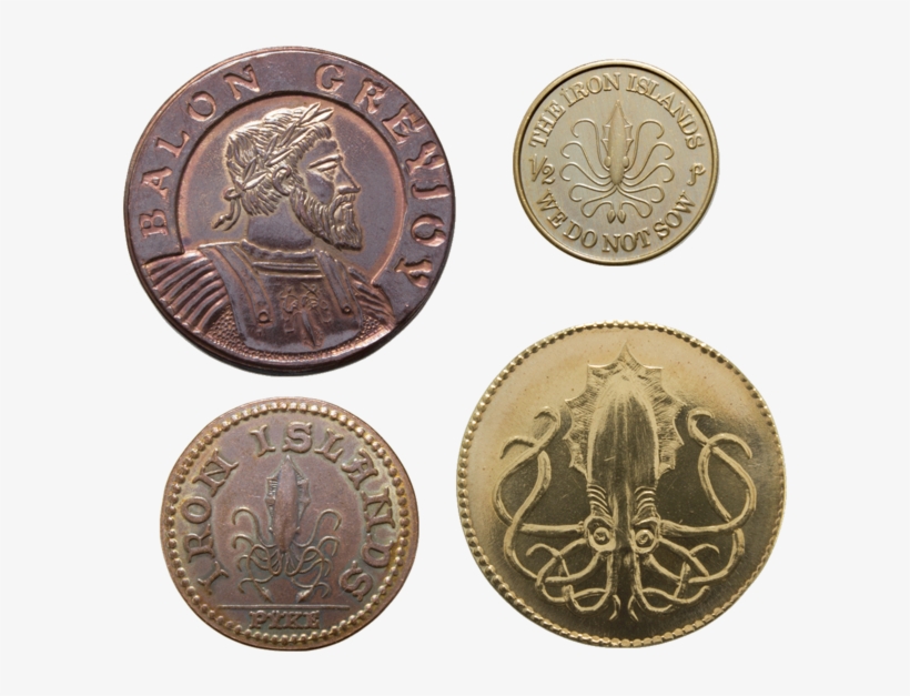 House Greyjoy Set Of Four Coins - Game Of Thrones Coins, transparent png download