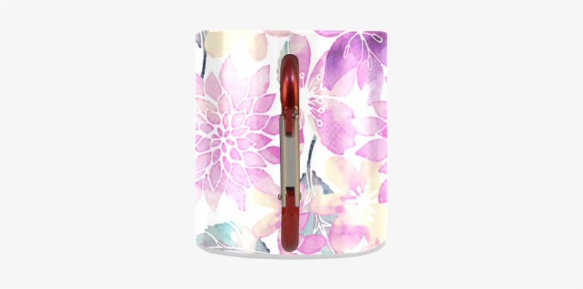 Pastel Watercolor Flower Pattern Classic Insulated - Electronics, transparent png download