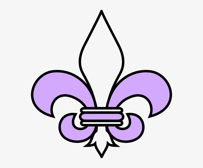 Purple Clipart Fleur De Lis - Flor De Lis Png, transparent png download