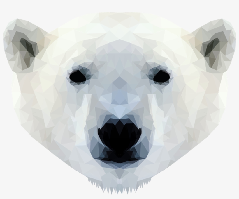 Emmasimoncic - Tumblr - Com - Low Poly Polar Bear Illustration - Polar Bear, transparent png download