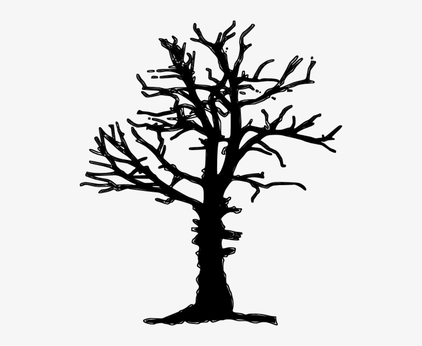 Dead Tree Silhouette Clipart - Dead Tree Silhouette Png, transparent png download