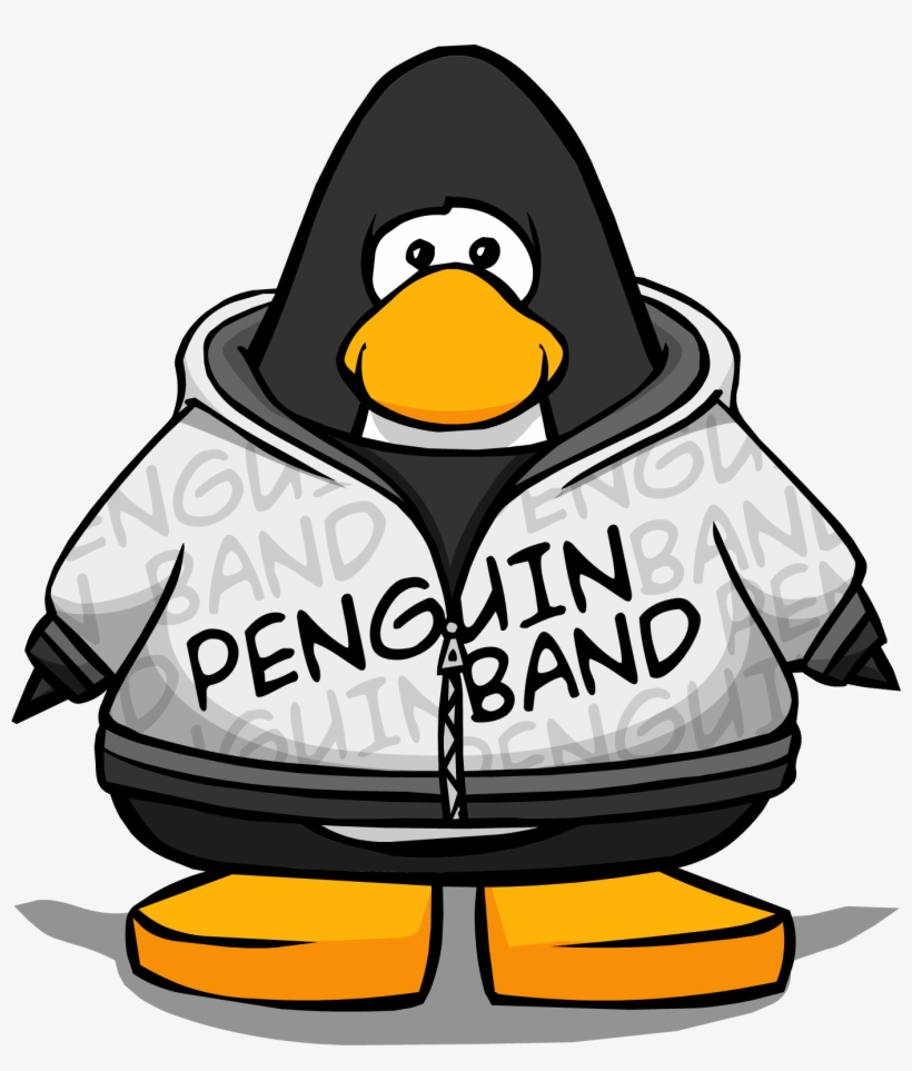 Penguin Band Hoodie From A Player Card - Club Penguin Striped Shirt, transparent png download