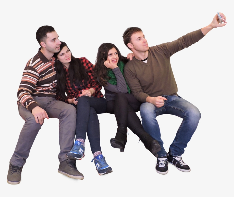 Cutout Characters For Elearning And Media Production - People Sitting Cutouts Png, transparent png download