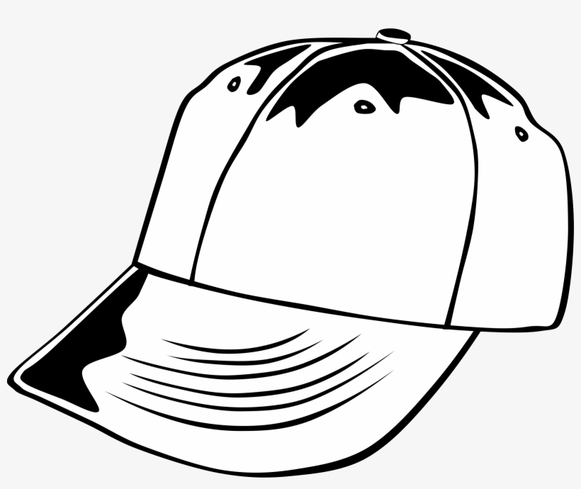 Baseball Black And White Baseball Clipart Black And - Cap Black And White, transparent png download
