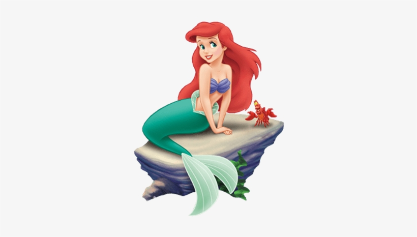 Little Mermaid On Rock - Little Mermaid Png, transparent png download