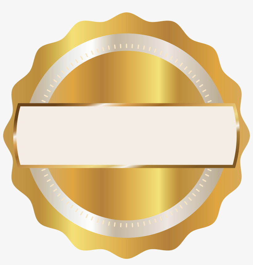 Gold Seal Badge Png Clipart Image - Badges Label Png, transparent png download