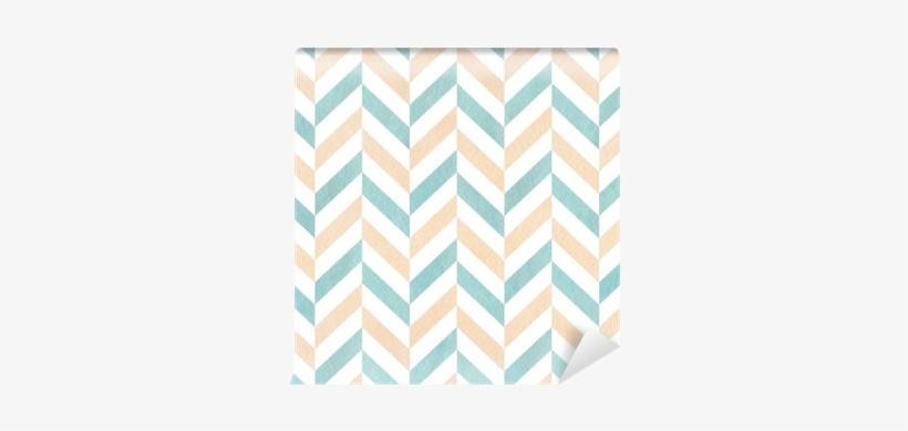 Watercolor Stripes Background, Chevron - Blue Beige Background Stripe, transparent png download