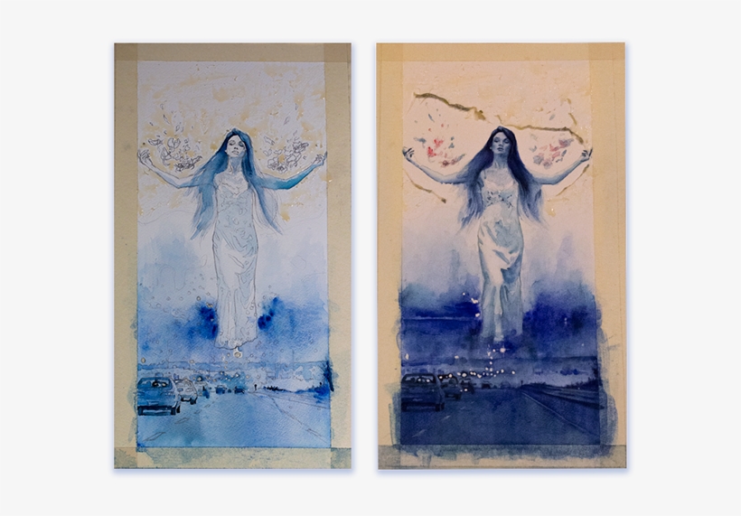 Photographs Taken During Different Stages Of The Artistic - Painting, transparent png download