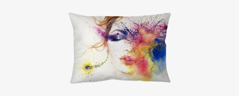 Woman Portrait - Skull Lady Face Watercolor Free, transparent png download