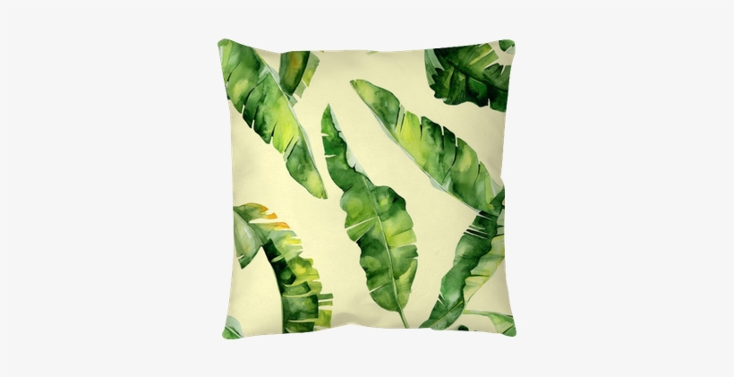 Seamless Watercolor Illustration Of Tropical Leaves, - Malloom Pillow Case,sofa Bed Home Decoration Festival, transparent png download