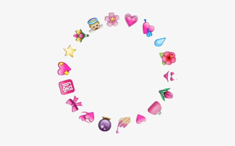 Aesthetic Overlays Png Png Transparent - Heart Emoji Circle Png, transparent png download