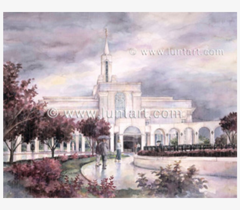 Bountiful Utah Temple Watercolor, transparent png download