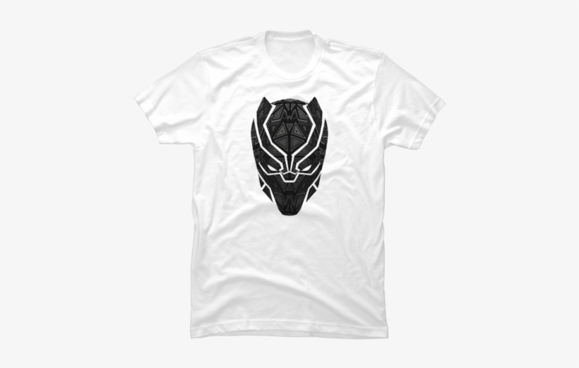 Black Panther Geometric Mask - Black Panther Mask T Shirt, transparent png download