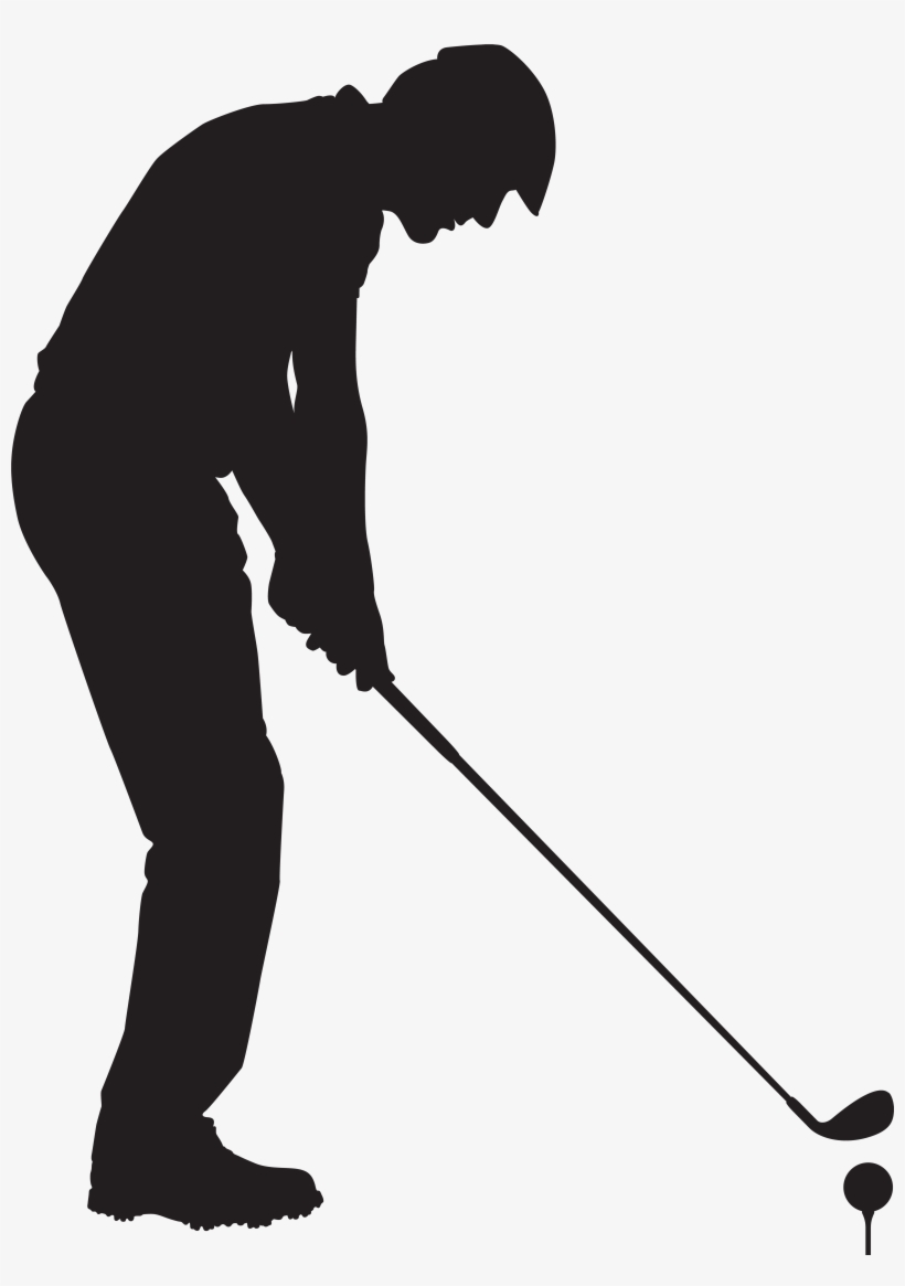 Man Playing Golf Silhouette, transparent png download