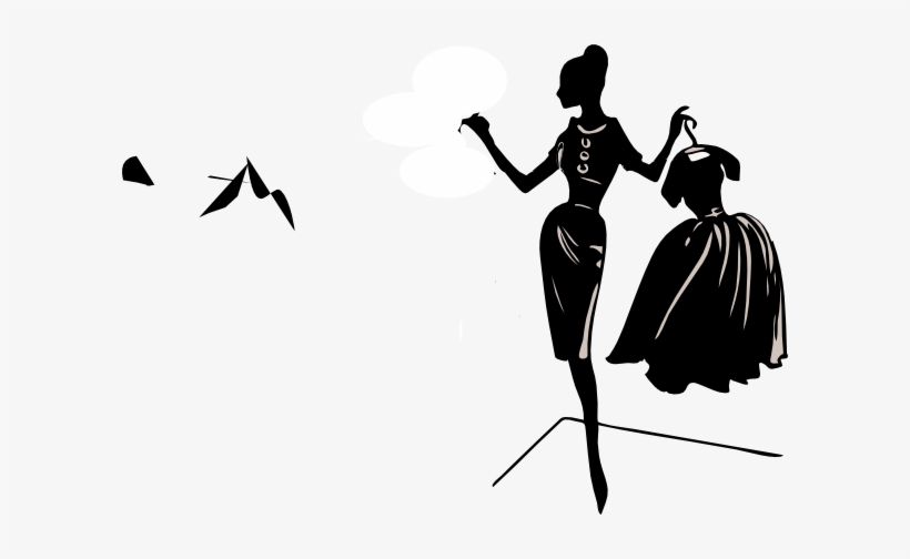 Black Ladies Fashion Clipart - Ladies Fashion Clipart, transparent png download