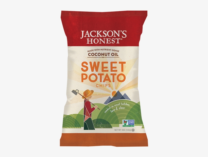 Sweet Potato Chips Large Bag - Jackson's Honest Sweet Potato Chips, transparent png download