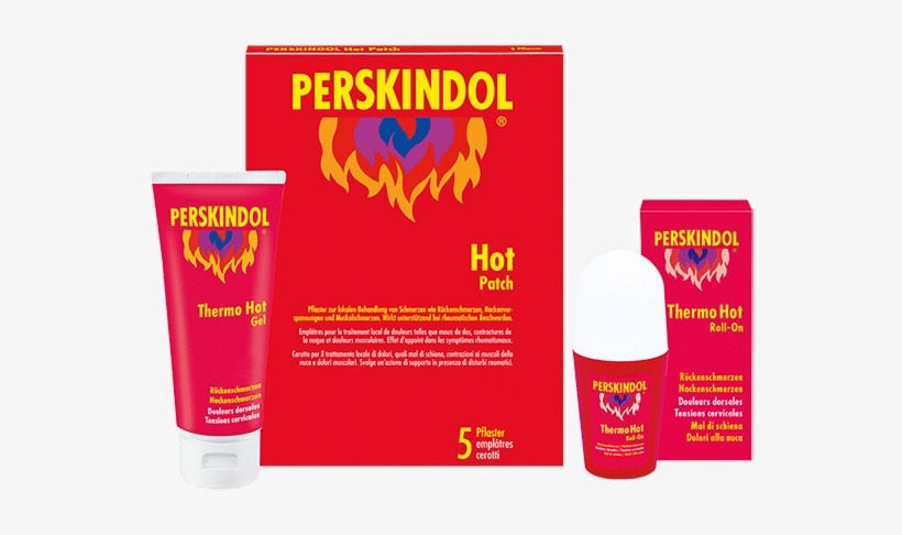 Gel, Patch Et Spray Contre L'arthrose Et L'arthrite - Perskindol Hot Patch, transparent png download