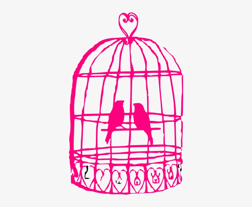 Cage Clip Art Vector Online Royalty Free Public Domain - Cartoon Birds In Cage, transparent png download