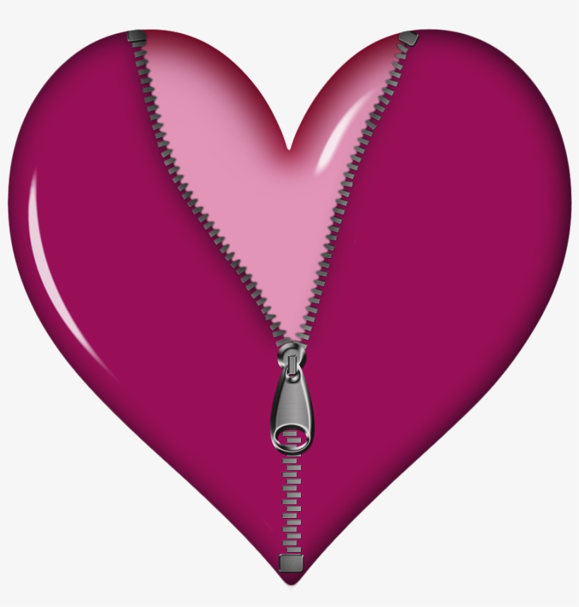 Pink Zipped Heart Png Picture - Zipped Heart Png, transparent png download