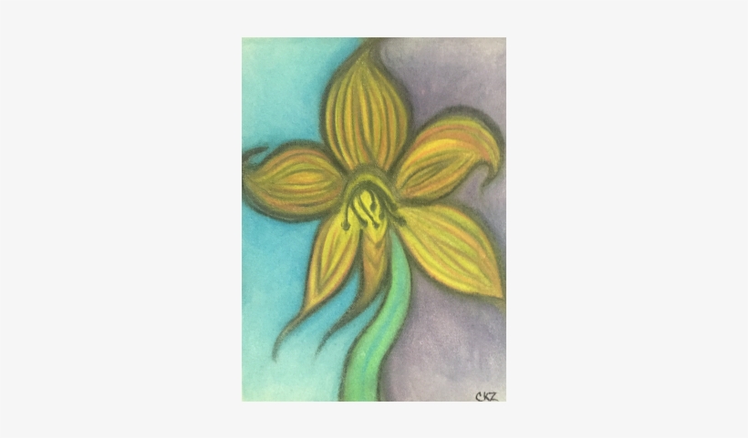 Flower Done In Chalk - Art, transparent png download
