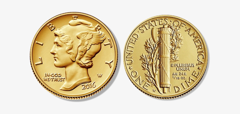 2016 Gold Mercury Dimes - Commemorative Coins From Belarus, transparent png download
