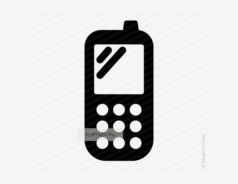 Vector Icon Of Cell Phone - Picto Mobiel, transparent png download