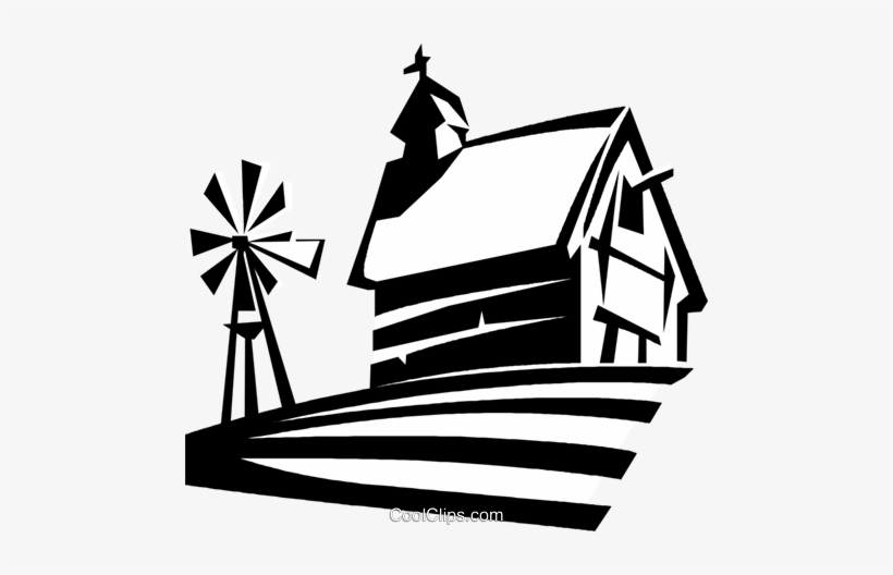 Go To Image - Barn And Windmill Clipart Transparent PNG - 480x448