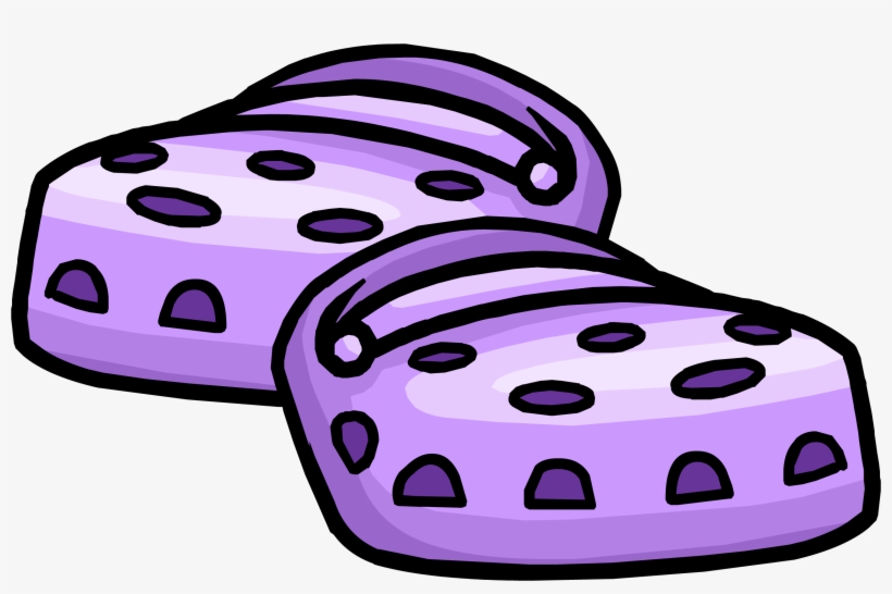Purple Cuckoo Ka-shoes - Club Penguin Purple Crocs, transparent png download
