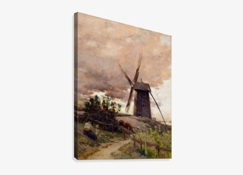 Le Moulin A Vent Canvas Print - Jean-charles Cazin, transparent png download