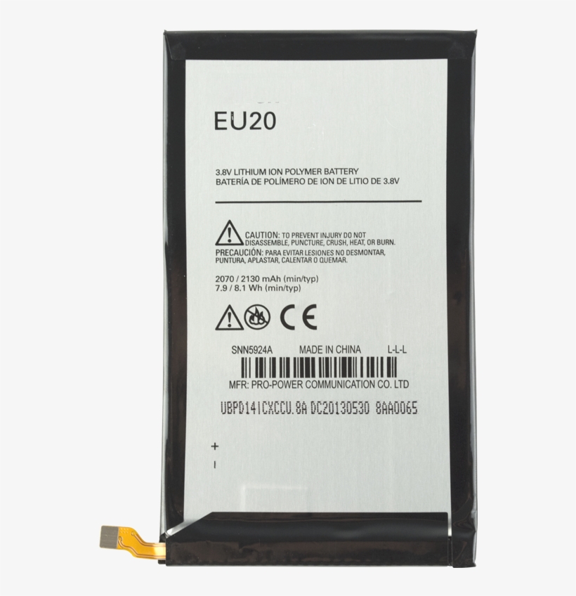 1wh Replacement Phone Battery For Motorola Droid Ultra - Droid Turbo, transparent png download