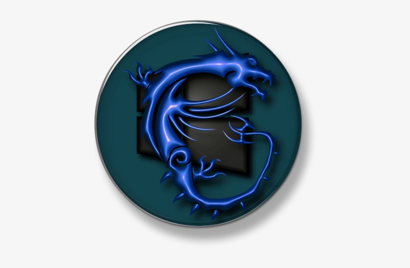 Blue Dragon Button Large Views - Emblem, transparent png download