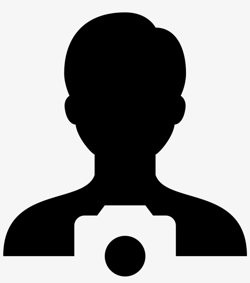 The Icon Is A Male Humanoid Portrait Outline, With - Silhouette, transparent png download