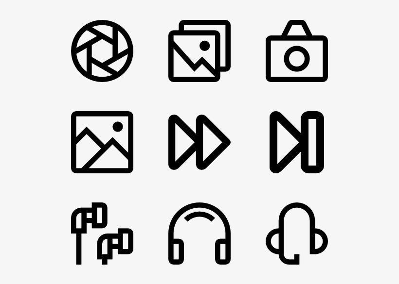 Photo, Audio And Video - Course Icon Vector, transparent png download