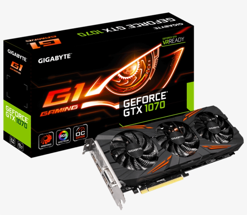 Geforce Gtx 1070 G1 Gaming - Gigabyte Gtx 1080 G1 Gaming, transparent png download